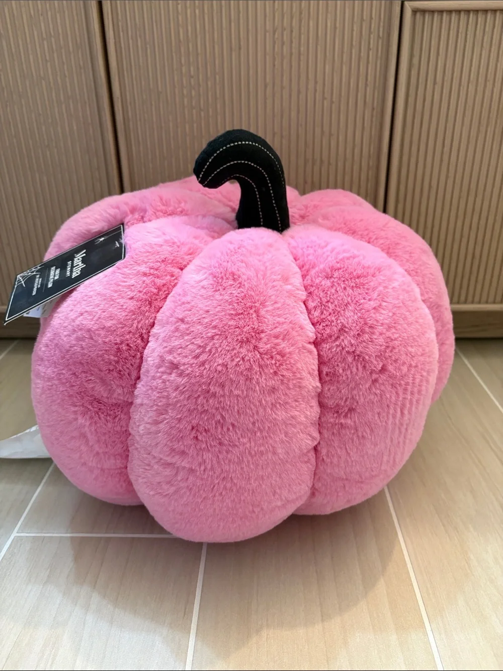 Martha Stewart Pink Plush pumpkin pillow